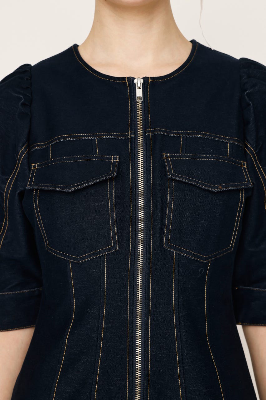 SLY | BICOLOR STITCH ショートワンピース (ワンピース(ミニ