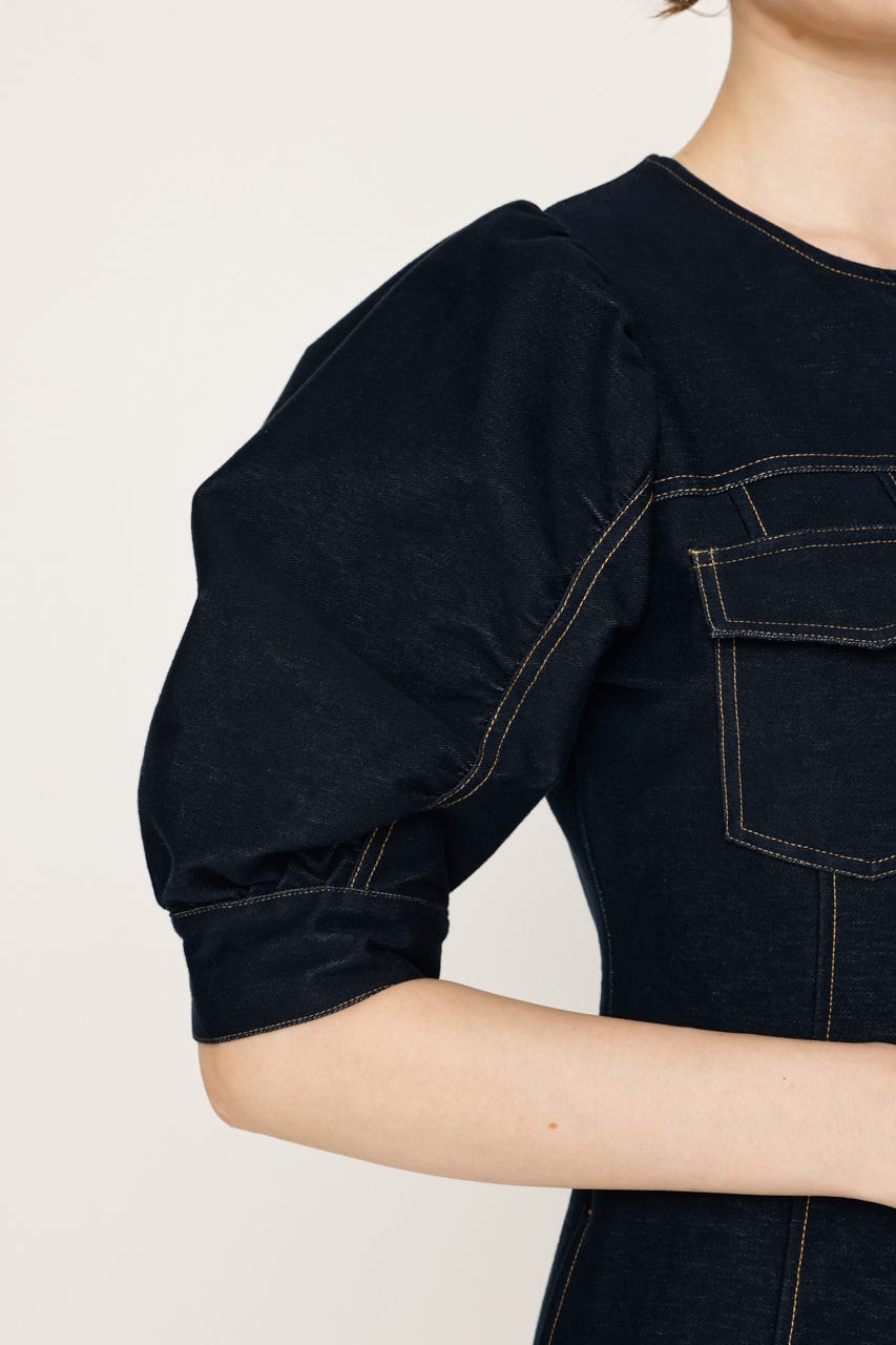 SLY | BICOLOR STITCH ショートワンピース (ワンピース(ミニ