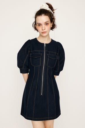 ダイヤ　ミニワンピ SLY | BICOLOR STITCH ショートワンピース (ワンピース(ミニ
