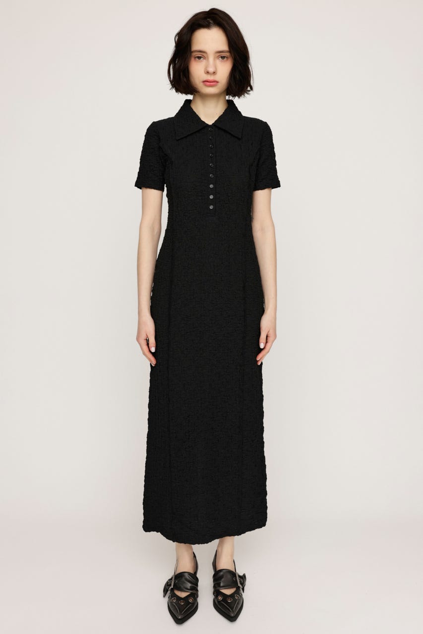 BACK OPEN CUT JQ ロングワンピース BLK FREE