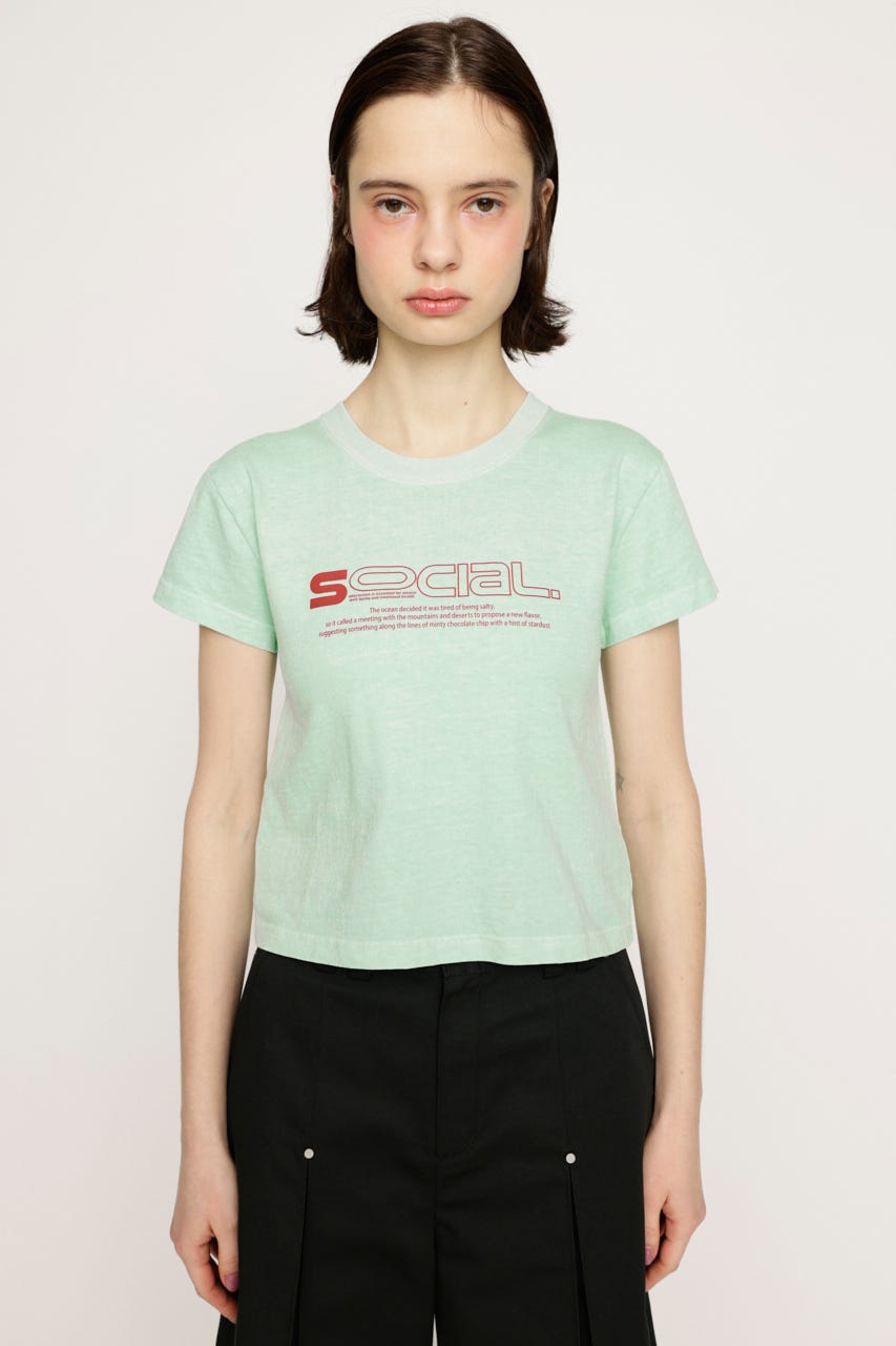 CREWNECK PRINT Tシャツ MINT FREE