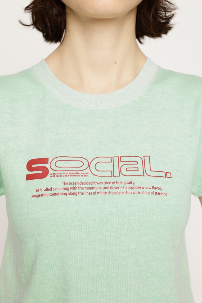 CREWNECK PRINT Tシャツ MINT FREE
