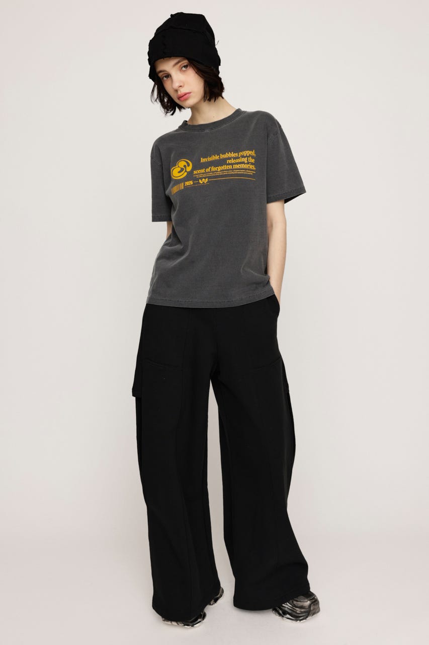 FRONT LOGO PRINT Tシャツ BLK 2