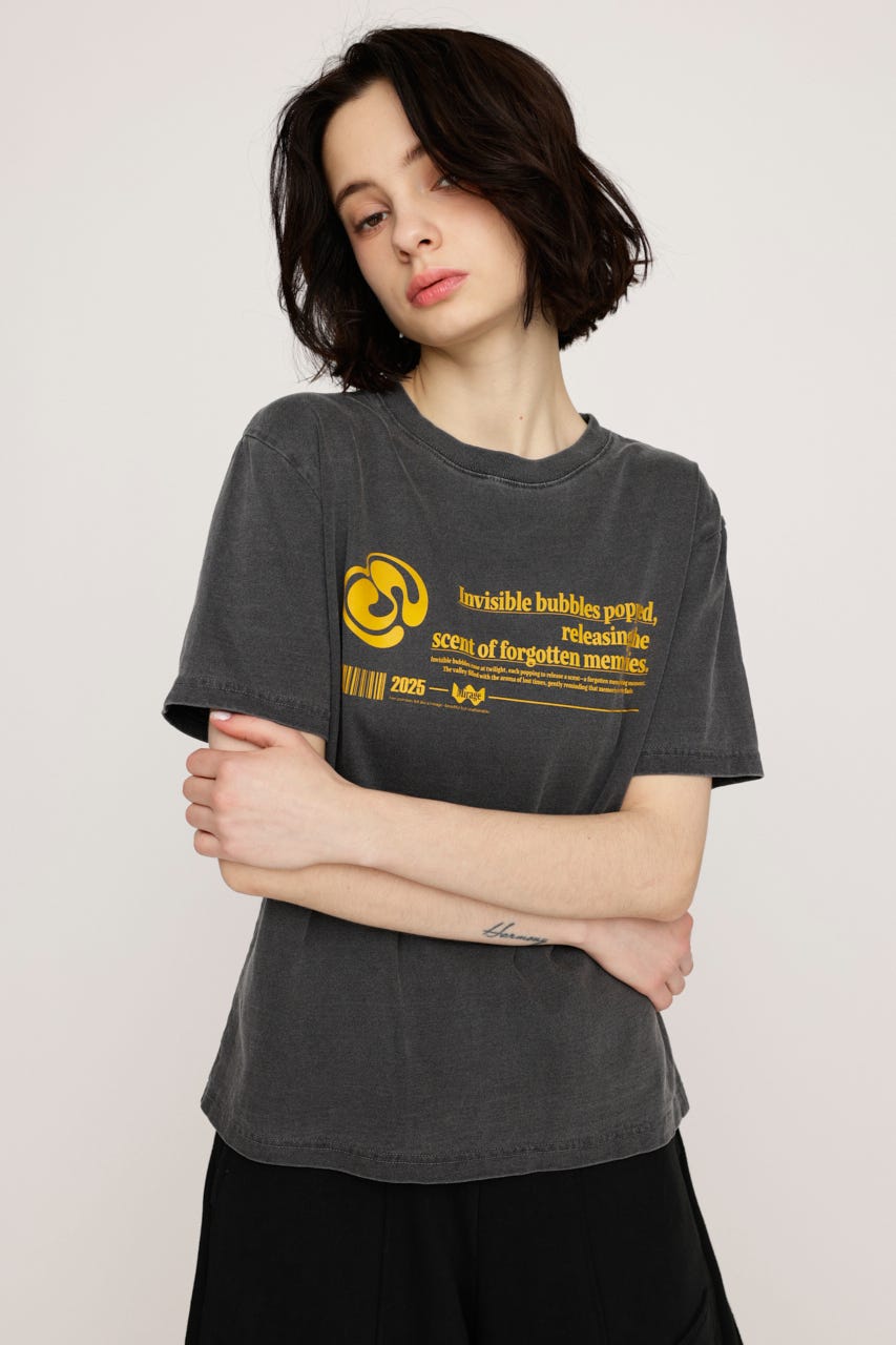 FRONT LOGO PRINT Tシャツ BLK 2