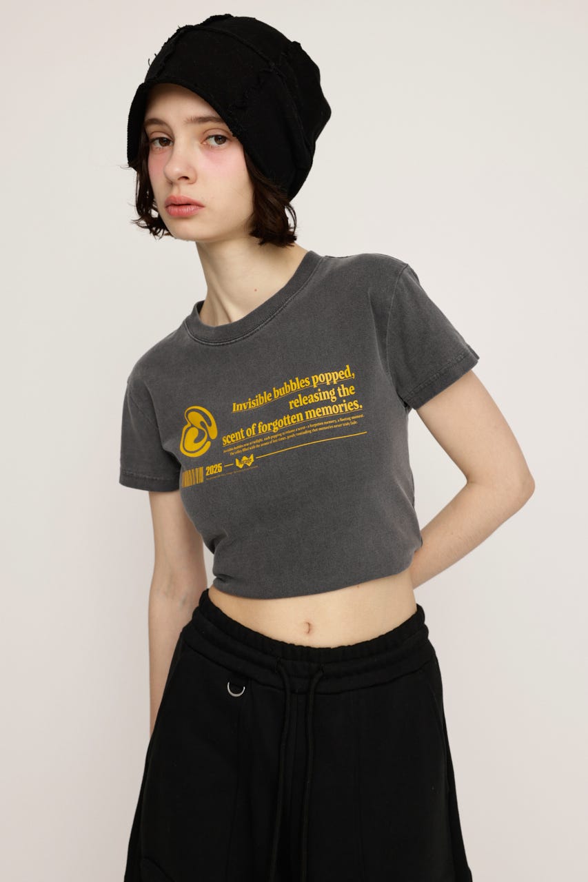 FRONT LOGO PRINT Tシャツ BLK 2