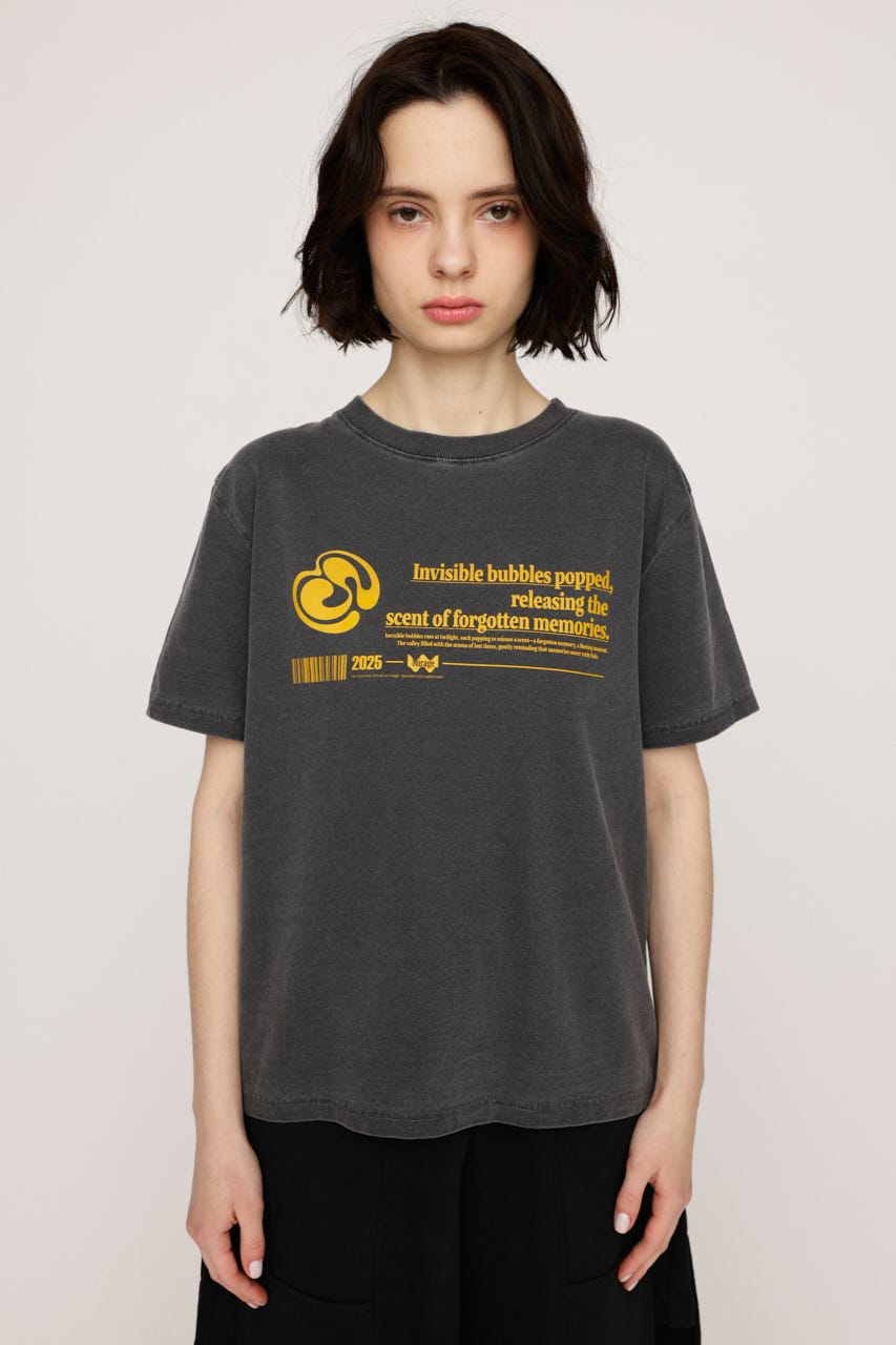FRONT LOGO PRINT Tシャツ BLK 2