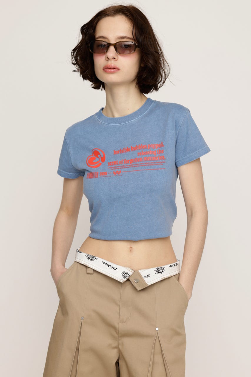FRONT LOGO PRINT Tシャツ BLU 1