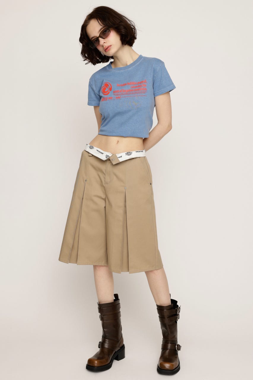 FRONT LOGO PRINT Tシャツ BLU 1