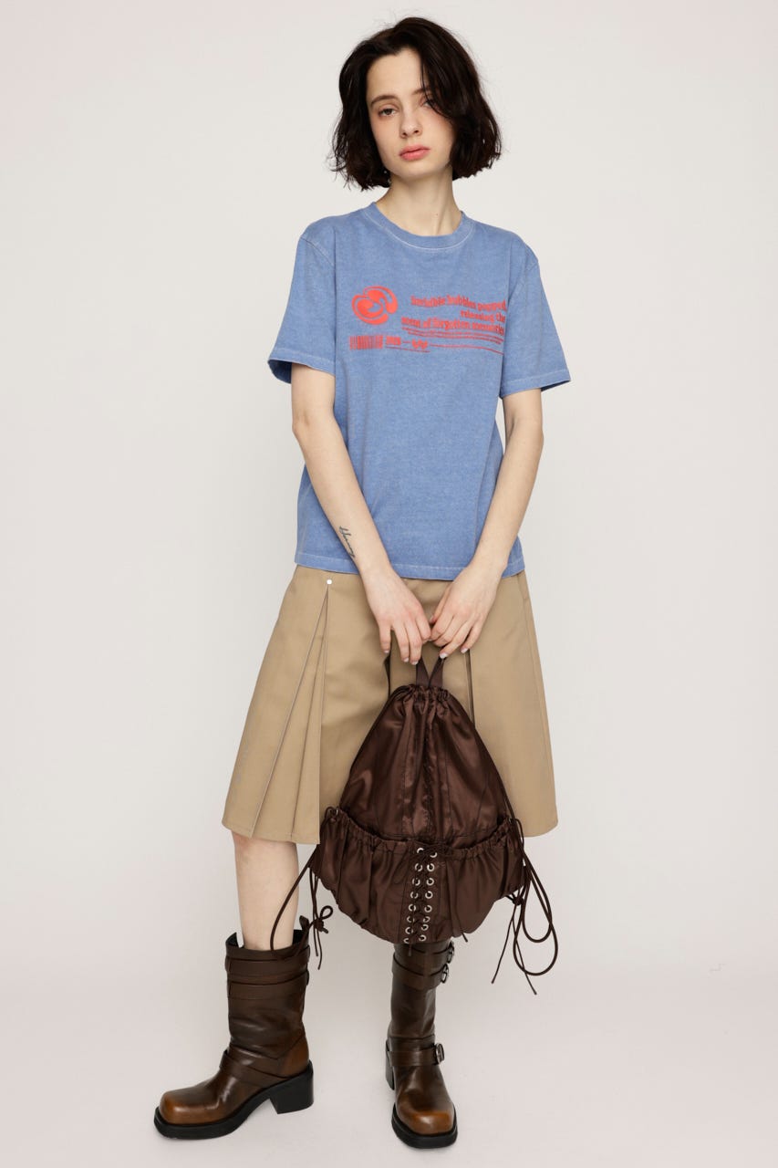 FRONT LOGO PRINT Tシャツ BLU 1