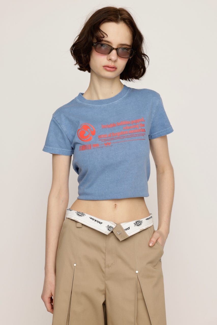 FRONT LOGO PRINT Tシャツ BLU 1