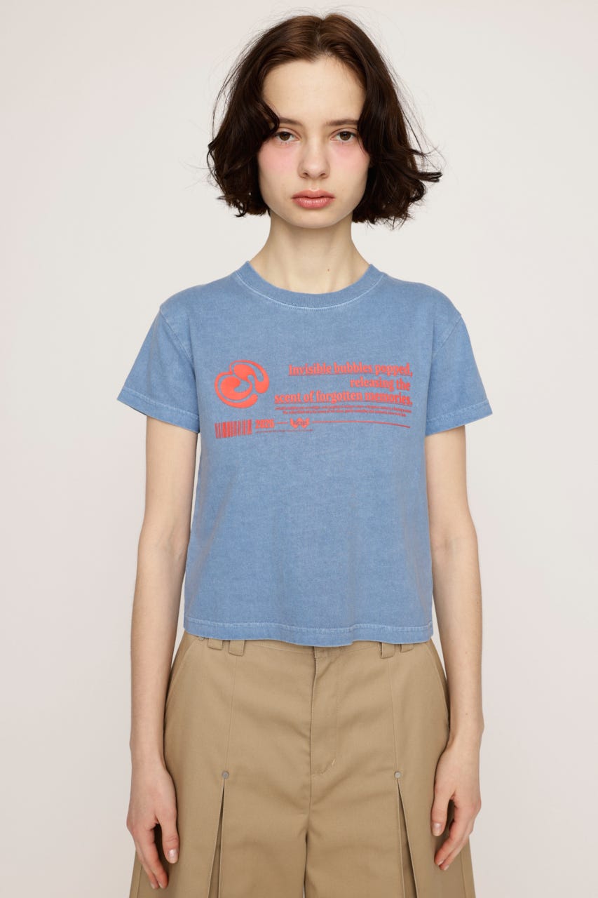FRONT LOGO PRINT Tシャツ BLU 1