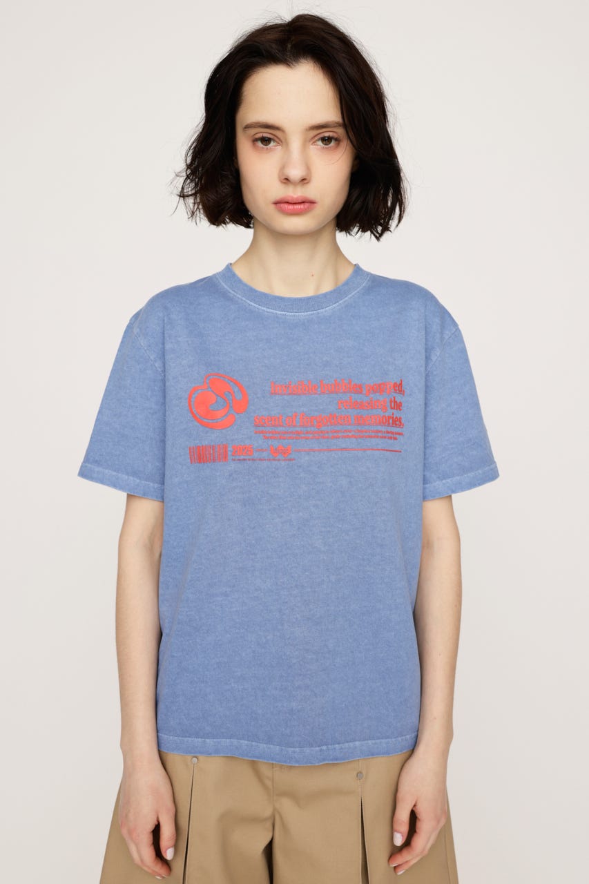 FRONT LOGO PRINT Tシャツ BLU 1