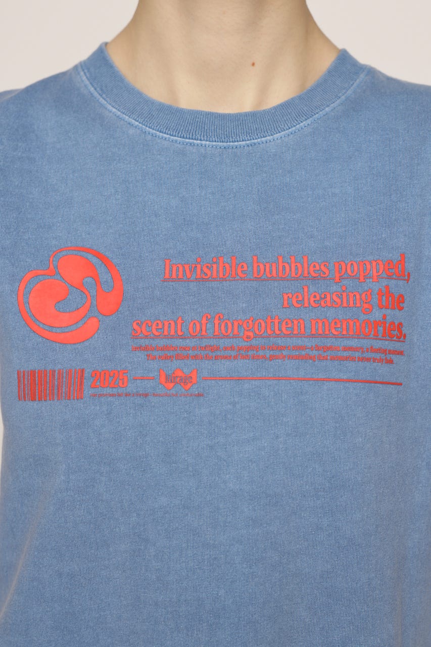 FRONT LOGO PRINT Tシャツ BLU 1