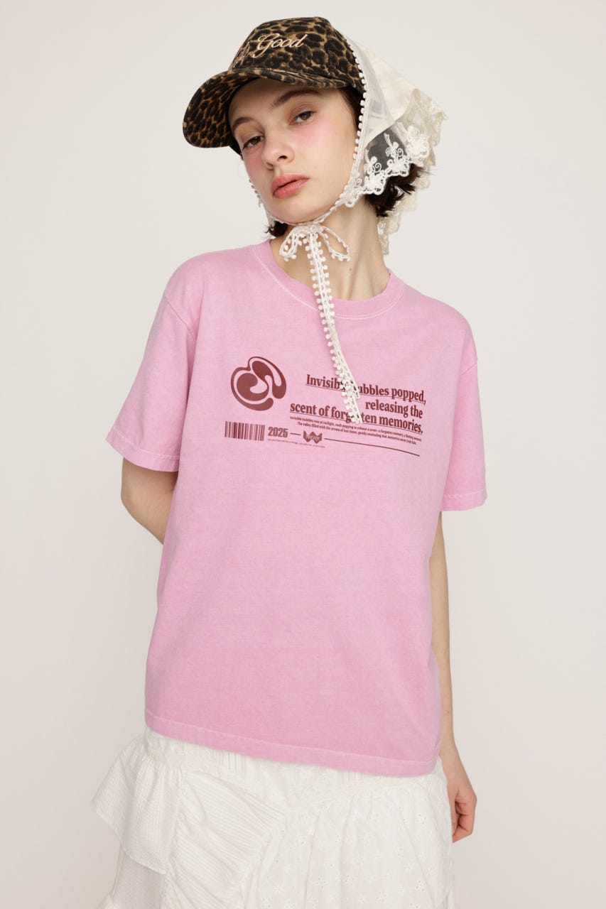 FRONT LOGO PRINT Tシャツ PNK 2