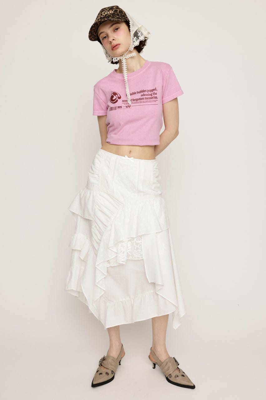 FRONT LOGO PRINT Tシャツ PNK 2
