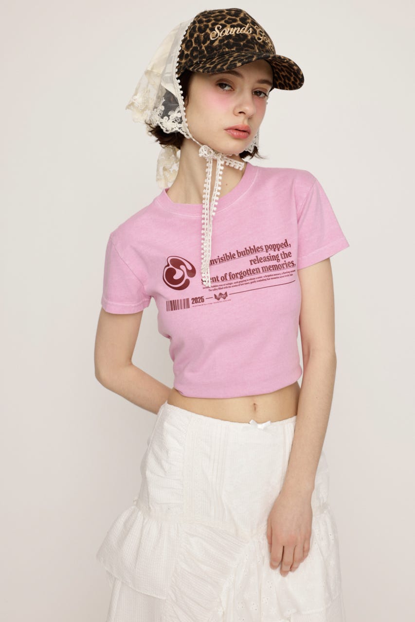 FRONT LOGO PRINT Tシャツ PNK 2