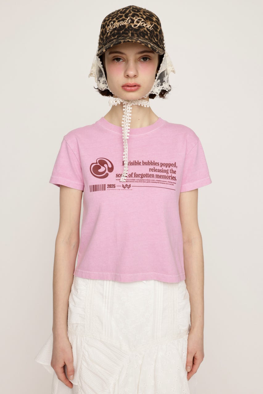 FRONT LOGO PRINT Tシャツ PNK 2