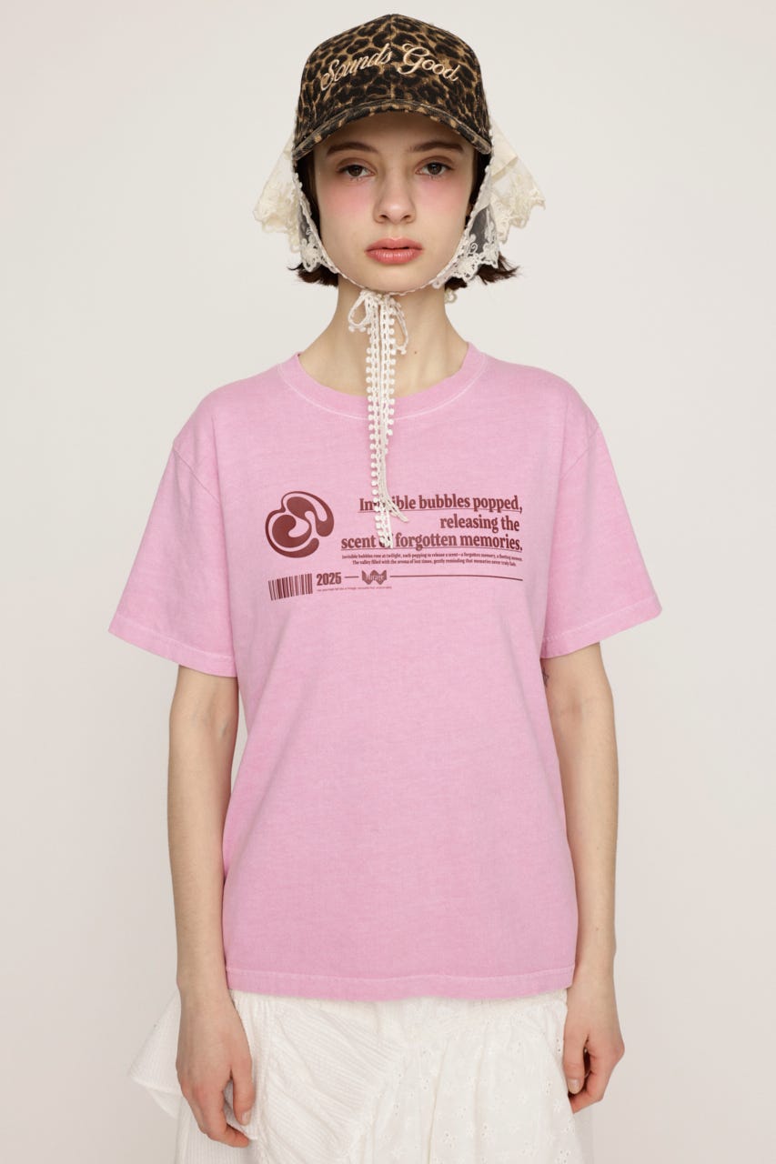 FRONT LOGO PRINT Tシャツ PNK 2
