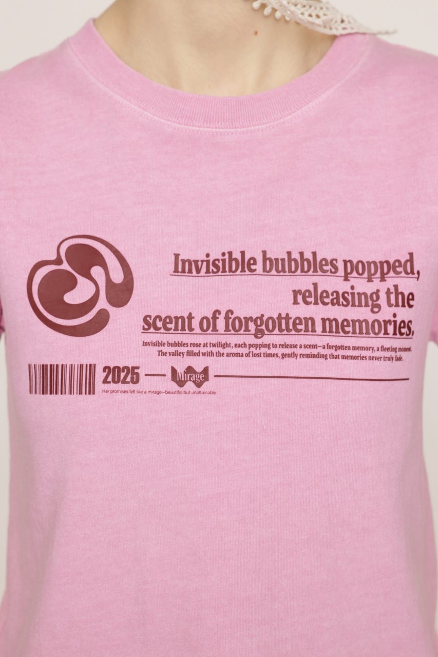 FRONT LOGO PRINT Tシャツ PNK 2