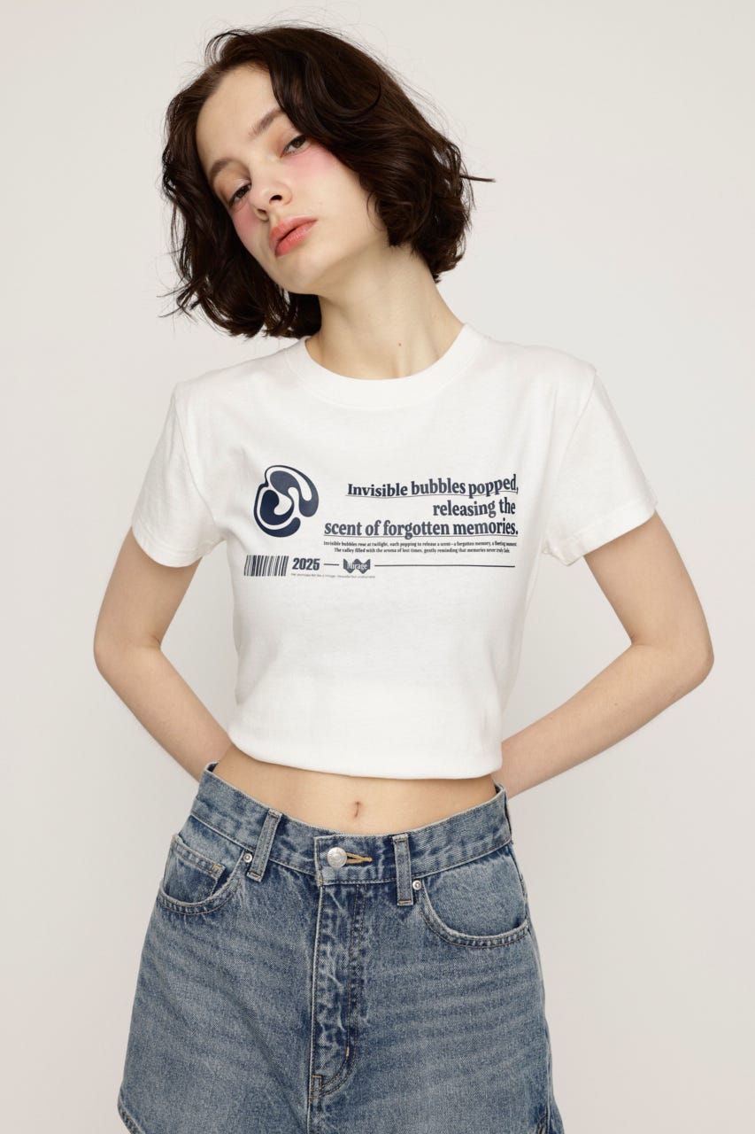 FRONT LOGO PRINT Tシャツ WHT 2