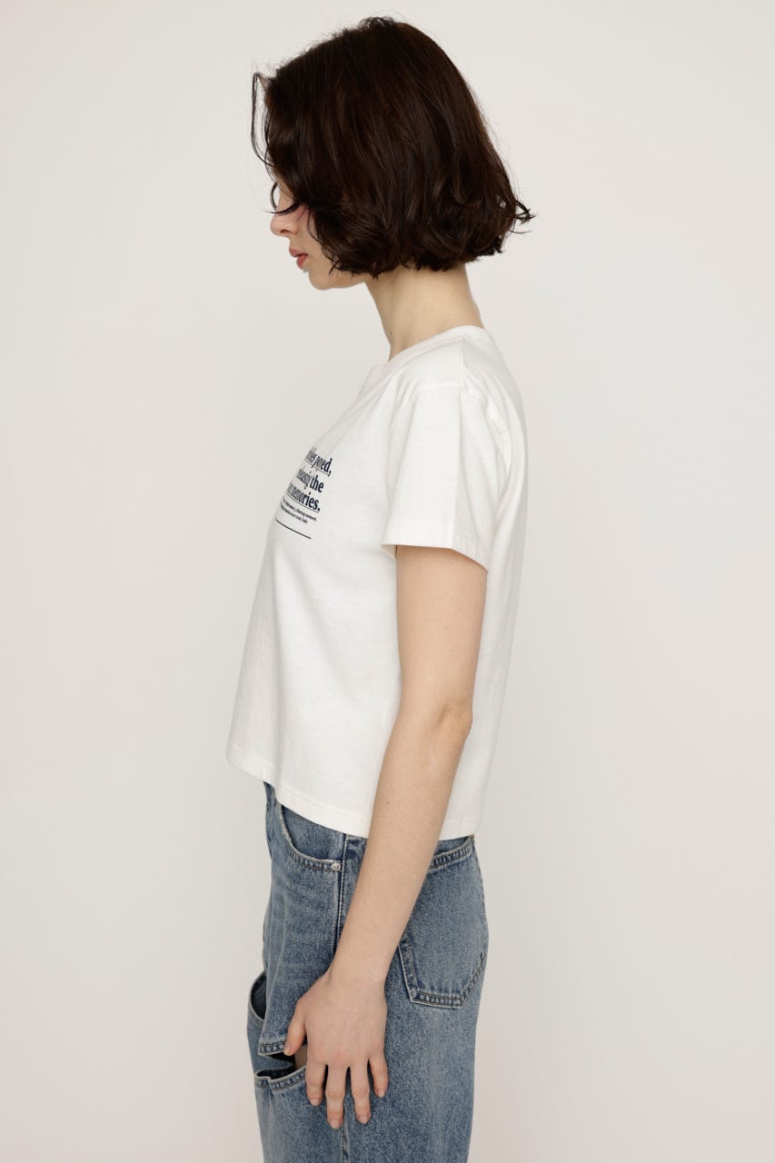 FRONT LOGO PRINT Tシャツ WHT 2