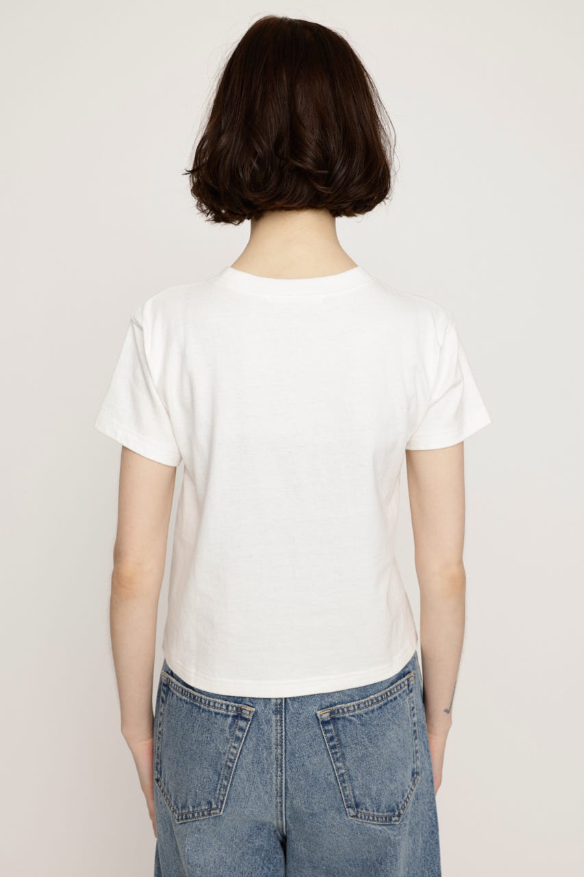FRONT LOGO PRINT Tシャツ WHT 2