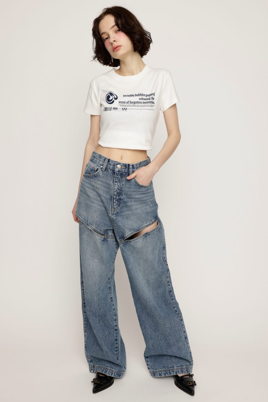 FRONT LOGO PRINT Tシャツ WHT 2
