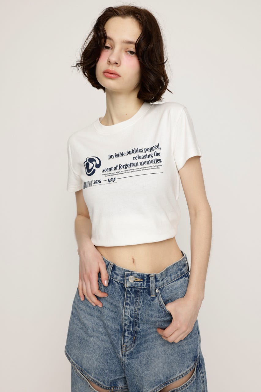 FRONT LOGO PRINT Tシャツ WHT 2