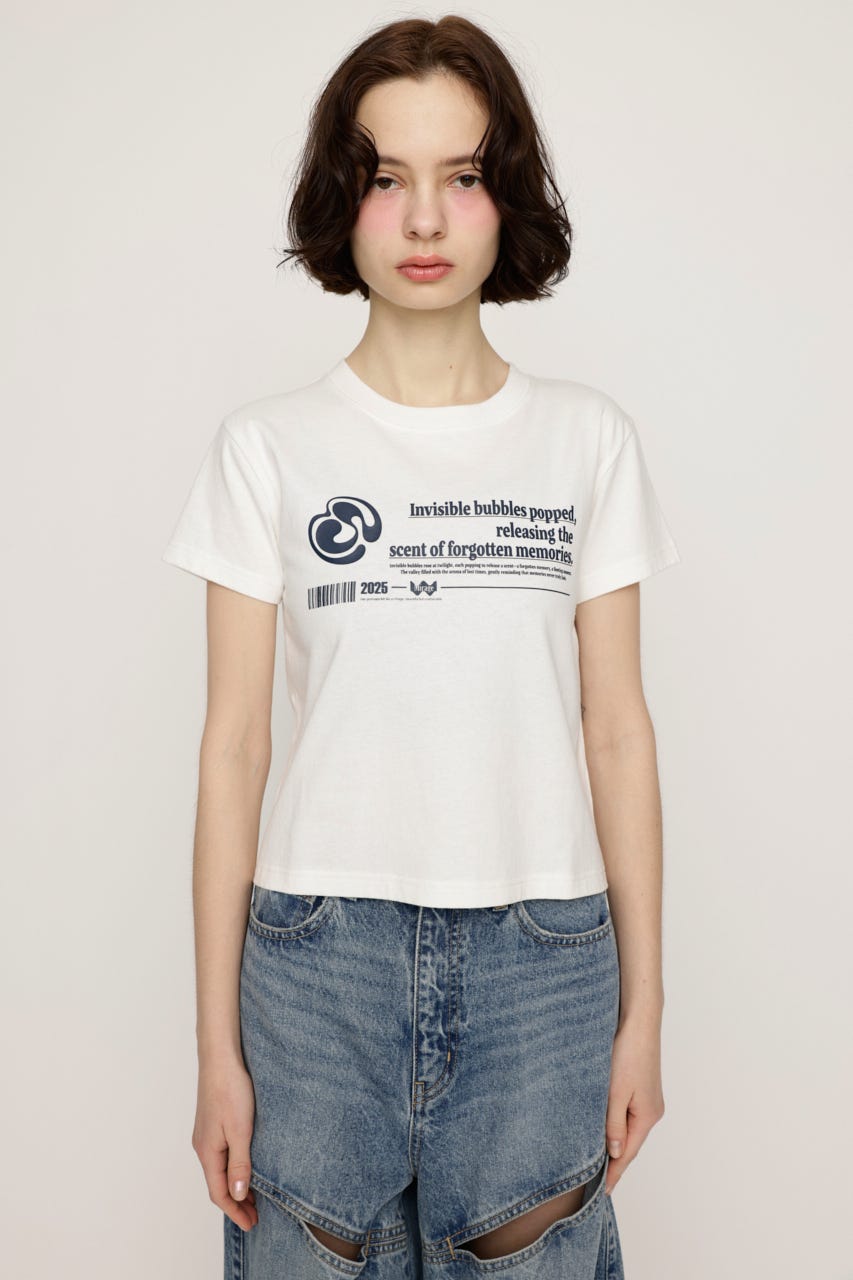 FRONT LOGO PRINT Tシャツ WHT 2