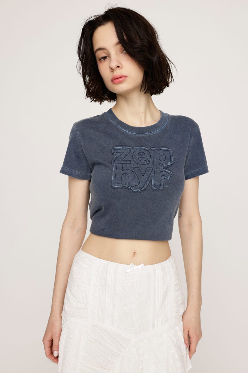 PATCH LOGO COMPACT Tシャツ BLU FREE