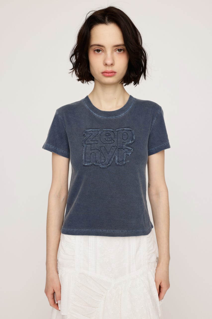 PATCH LOGO COMPACT Tシャツ BLU FREE