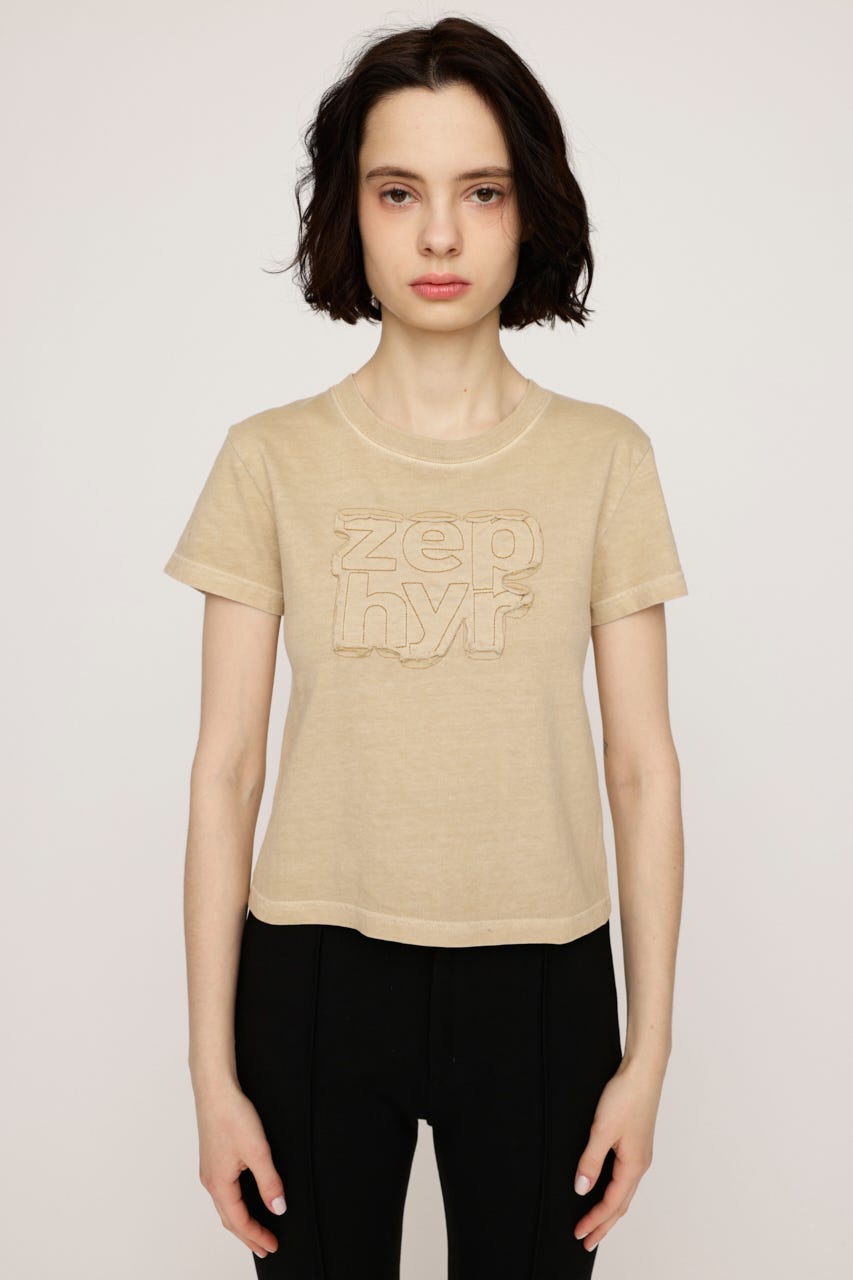 PATCH LOGO COMPACT Tシャツ L/BEG FREE