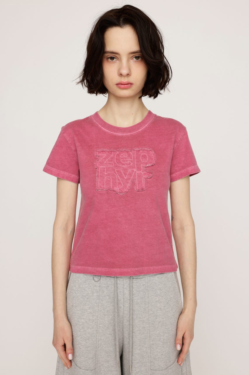 PATCH LOGO COMPACT Tシャツ RED FREE
