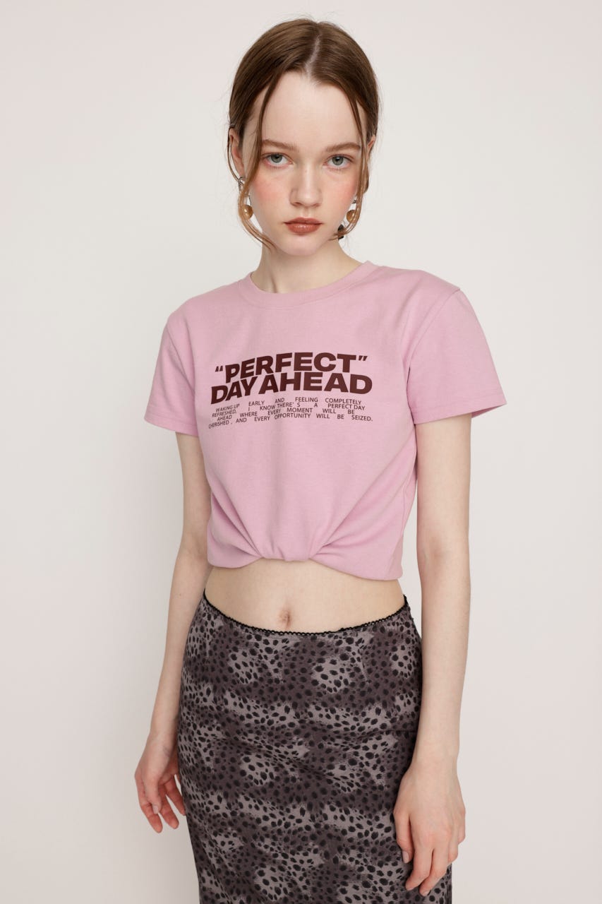 SLY | LOGO PRINT C／N トップス (Tシャツ・カットソー(半袖