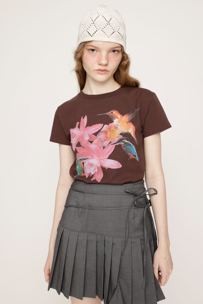 【LIMITED ITEM】PHOTO PRINT COMPACT Tシャツ BRN FREE