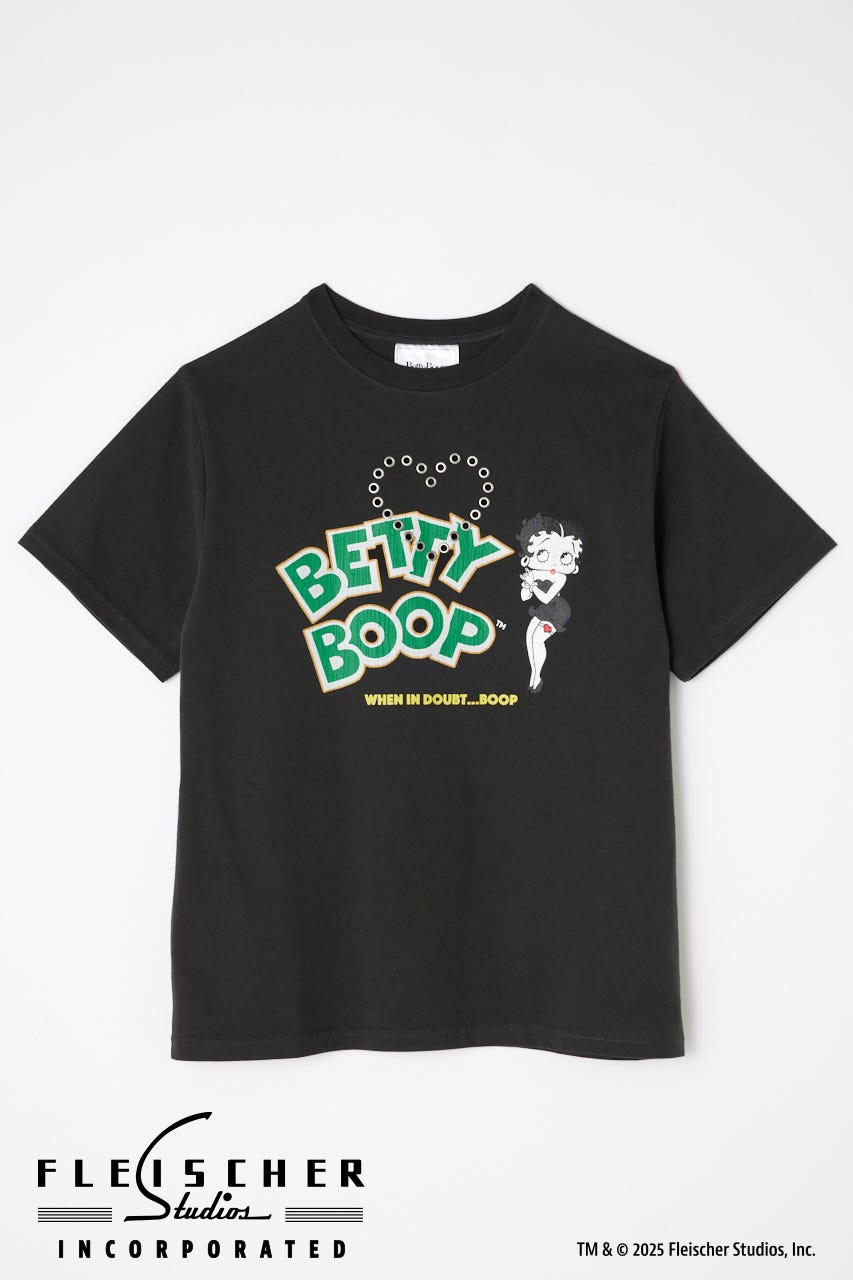 Betty Boop x SLY EYELET Tシャツ L/BLK FREE