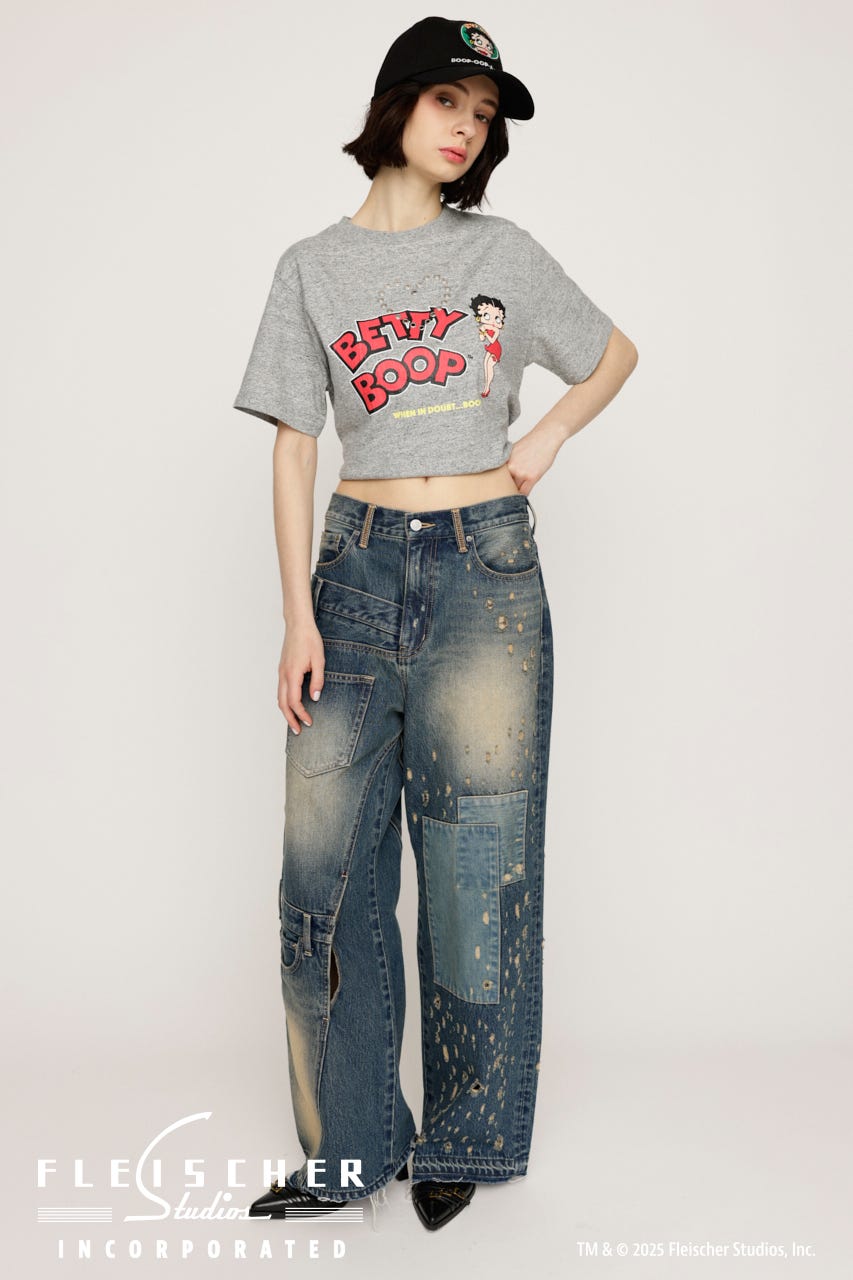 Betty Boop x SLY EYELET Tシャツ T.GRY FREE