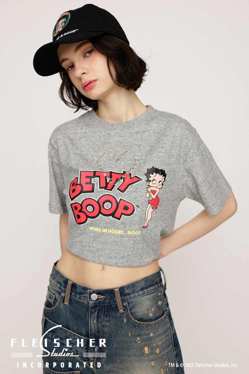 Betty Boop x SLY EYELET Tシャツ T.GRY FREE