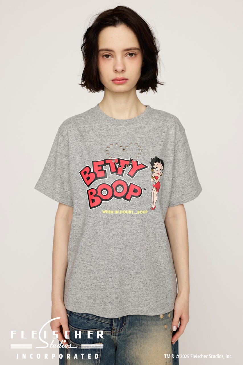 Betty Boop x SLY EYELET Tシャツ T.GRY FREE
