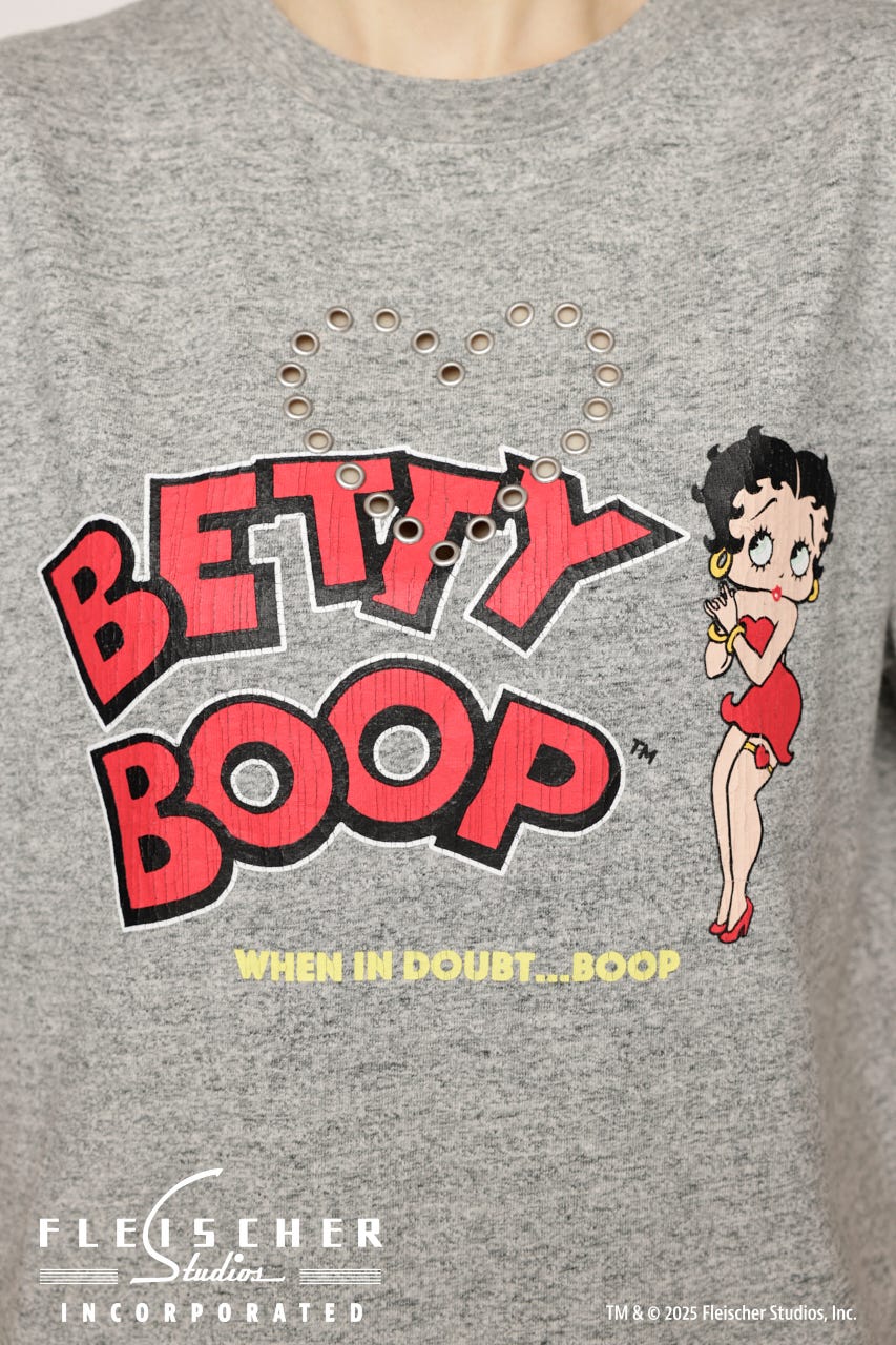 Betty Boop x SLY EYELET Tシャツ T.GRY FREE