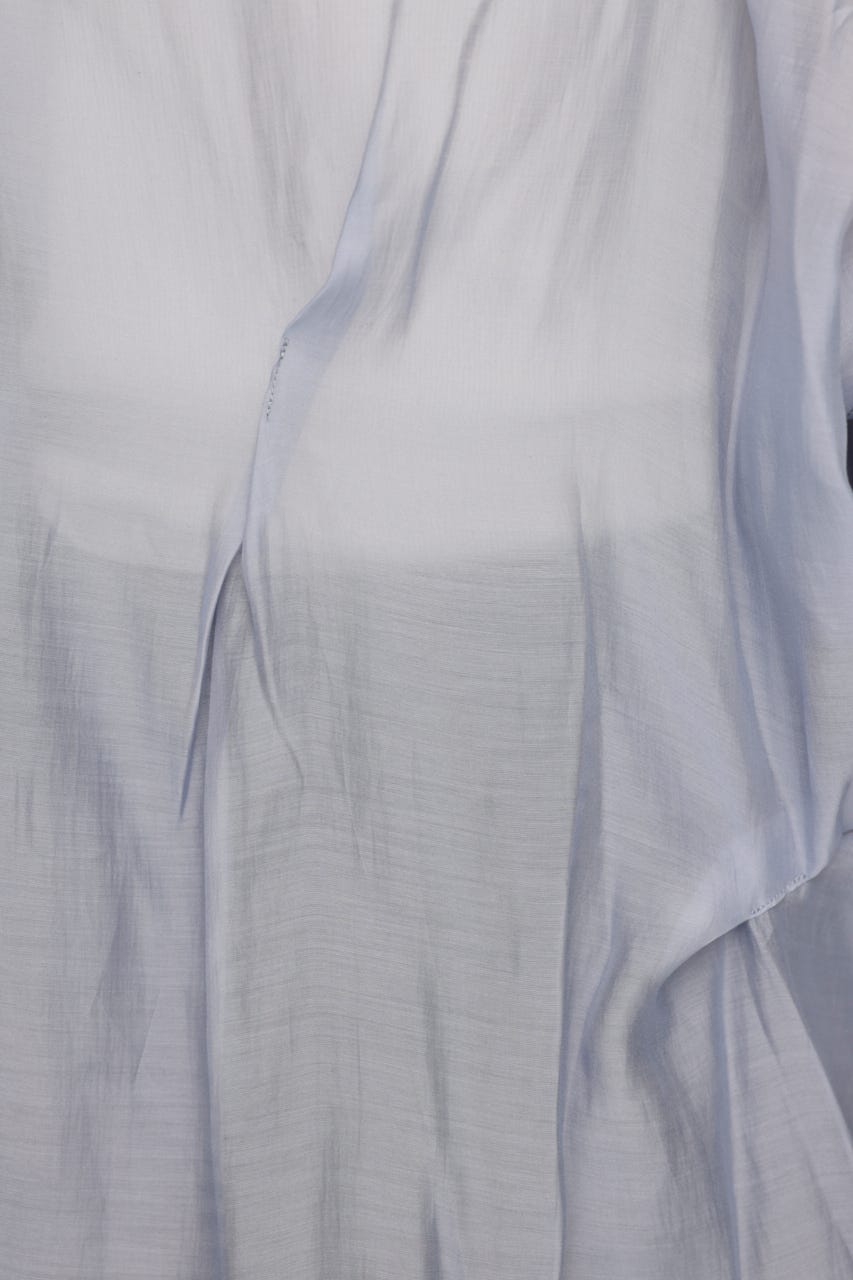 SHEER TUCKED シャツ L/BLU FREE