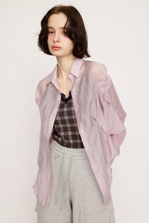 SHEER TUCKED シャツ