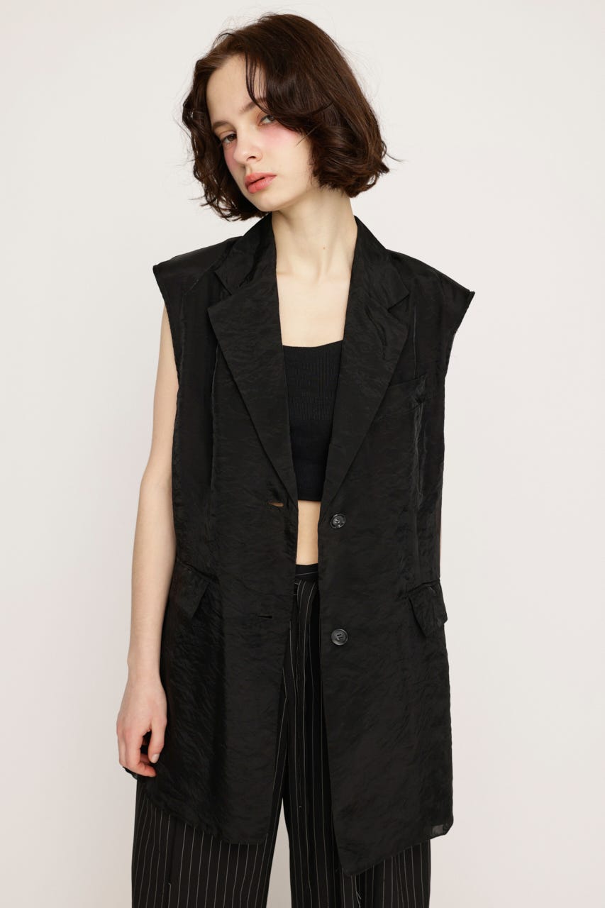 SHEER TAILOR ベスト BLK FREE