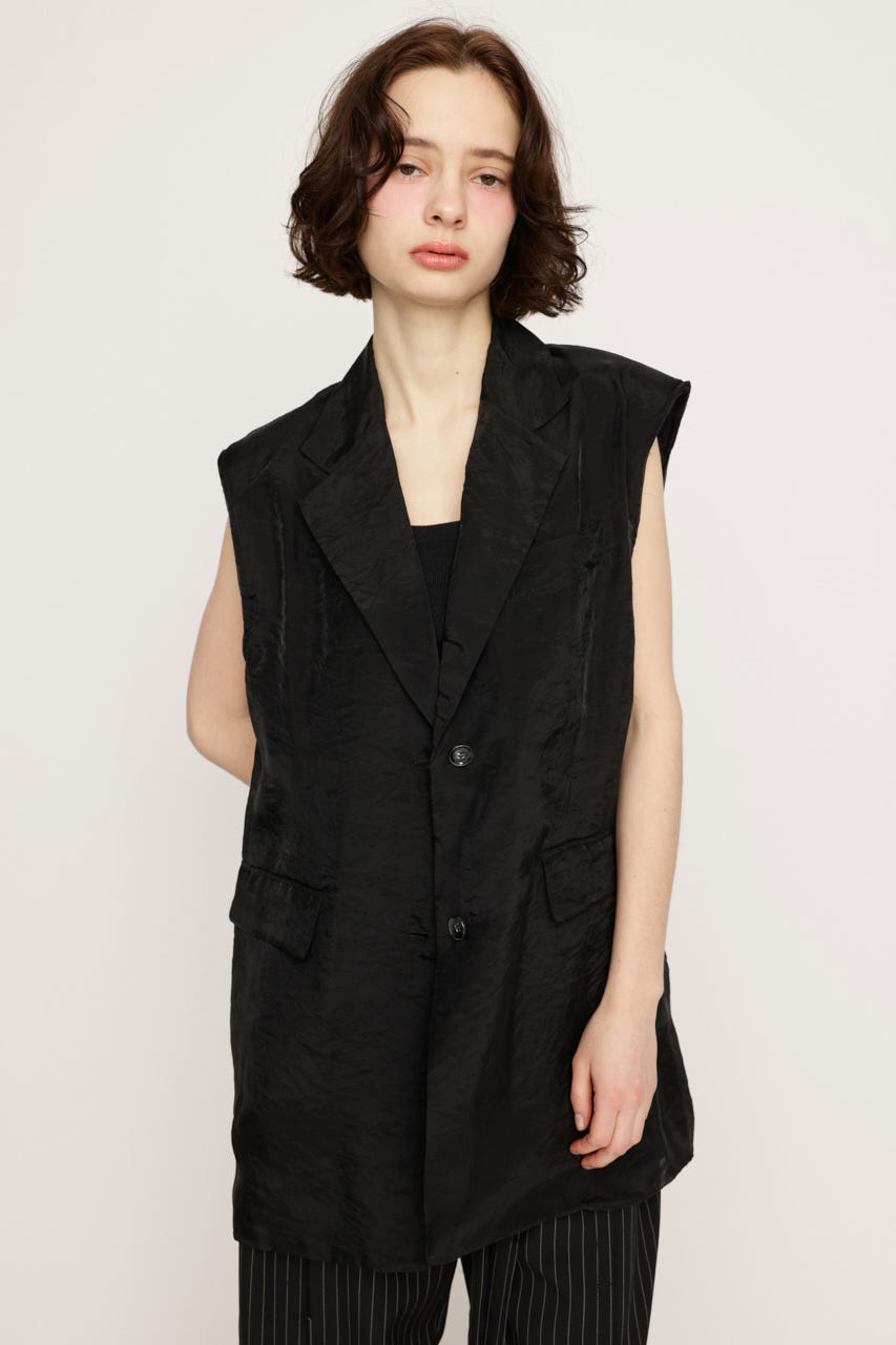 SHEER TAILOR ベスト BLK FREE