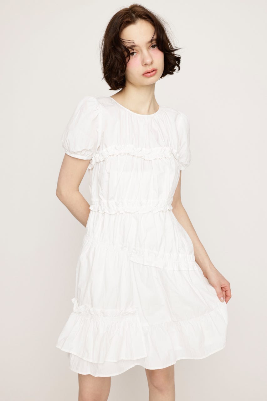 ワンピース SWAN FRILL OP / white SLY | FRILL 2WAY MINI ワンピース (ワンピース(ミニ・ミディアム