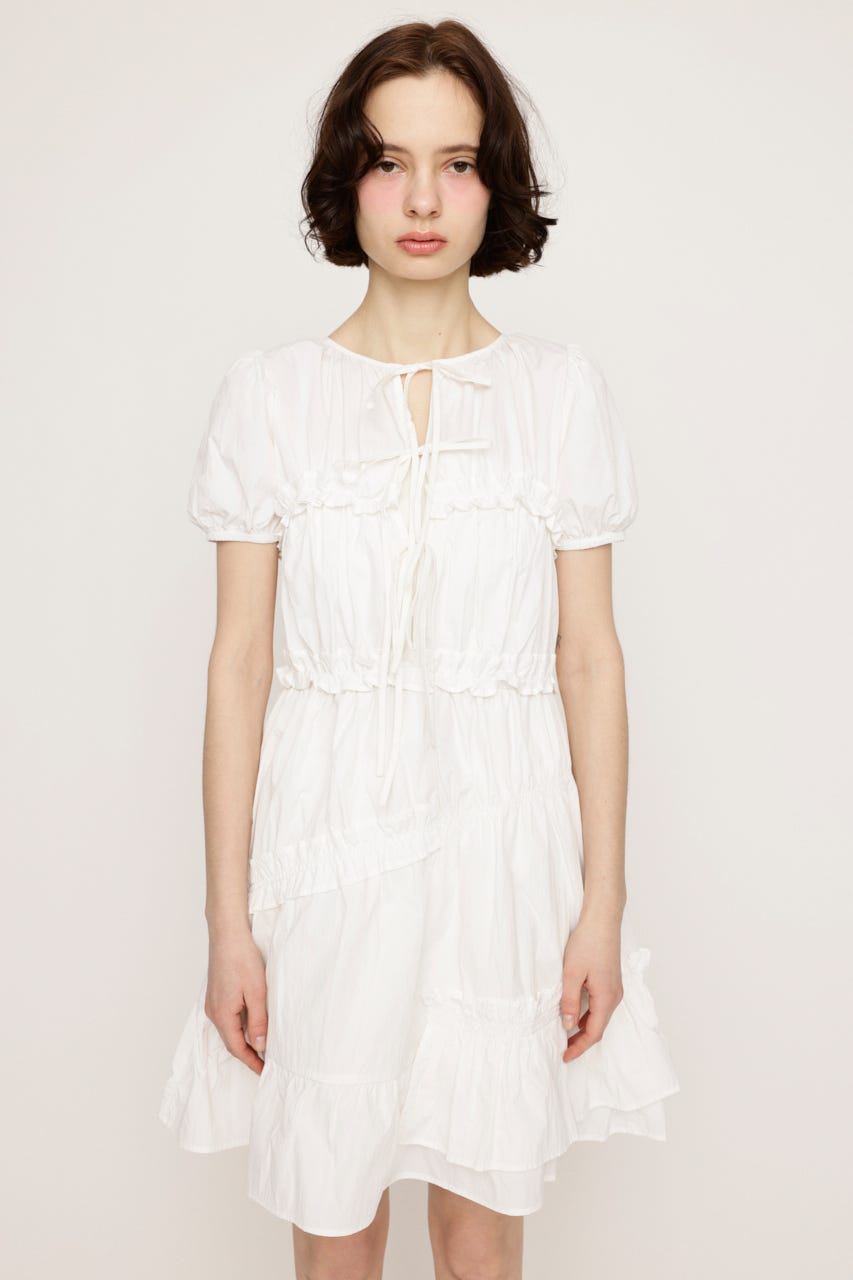 FRILL 2WAY MINI ワンピース WHT FREE