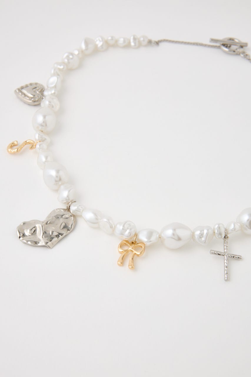 FAUX PEARL CHARM ネックレス IVOY FREE