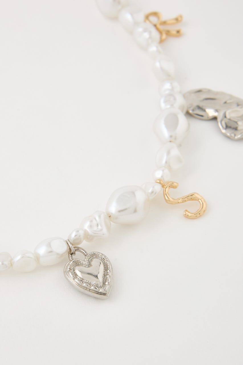 FAUX PEARL CHARM ネックレス IVOY FREE
