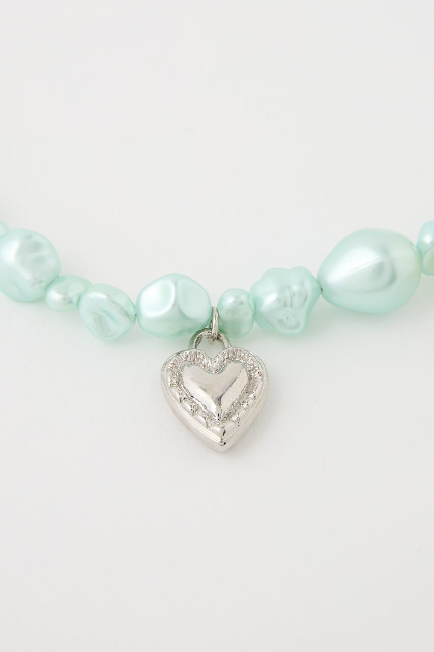 FAUX PEARL CHARM ネックレス MINT FREE