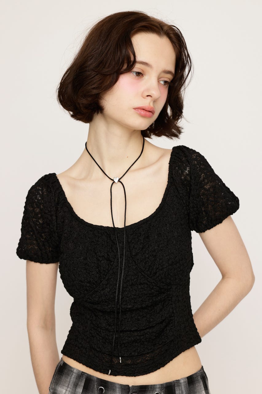 HEART CHARM チョーカー BLK FREE